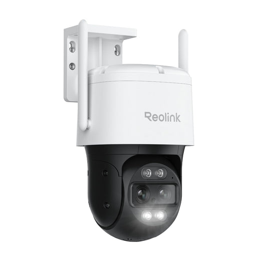 Reolink TrackMix WiFi 4K 8MP Wi-Fi 6 PTZ Dual-Objektiv Aussenkamera, 4K PTZ-Kamera mit zwei Objektiven zur Außenbereichsüberwachung.