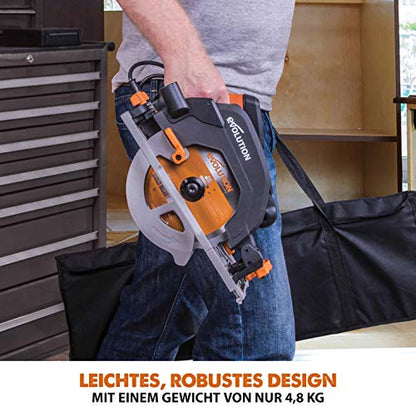 Evolution R185CCSX Handkreissäge inkl. Führungsschiene