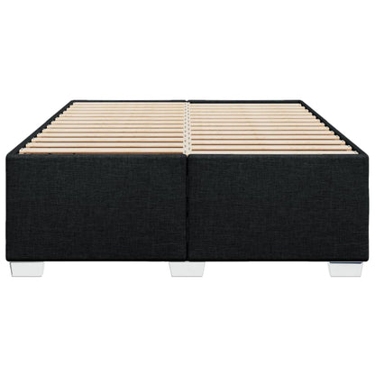 vidaXL Polster Doppelbett Bettgestell Stoff schwarz 140x190cm