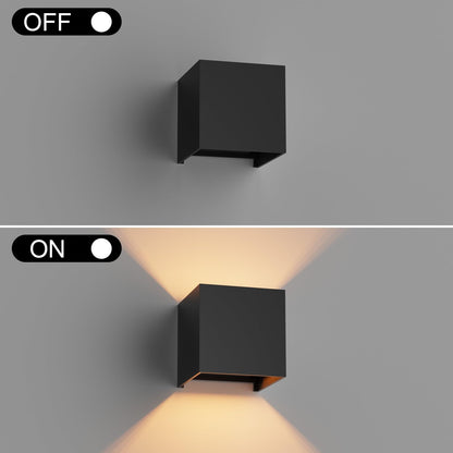 Klighten LED Wandleuchte G9 für innen und aussen, 2er-Set, schwarz