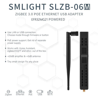 LOAMLIN SMLIGHT SLZB-06M Zigbee 3.0 Gateway – Ethernet & WiFi PoE