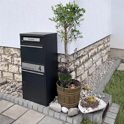 Metzler Bispo 2 Standbriefkasten Paketbox - Anthrazitgrau XXL