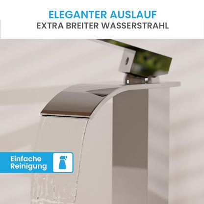 Bächlein Badarmatur Tamina Einhebelmischer - Wasserfall-Design Chrom