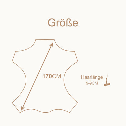 MYLUNE HOME Lammfell Teppich – Echt gross 170x60cm Grau