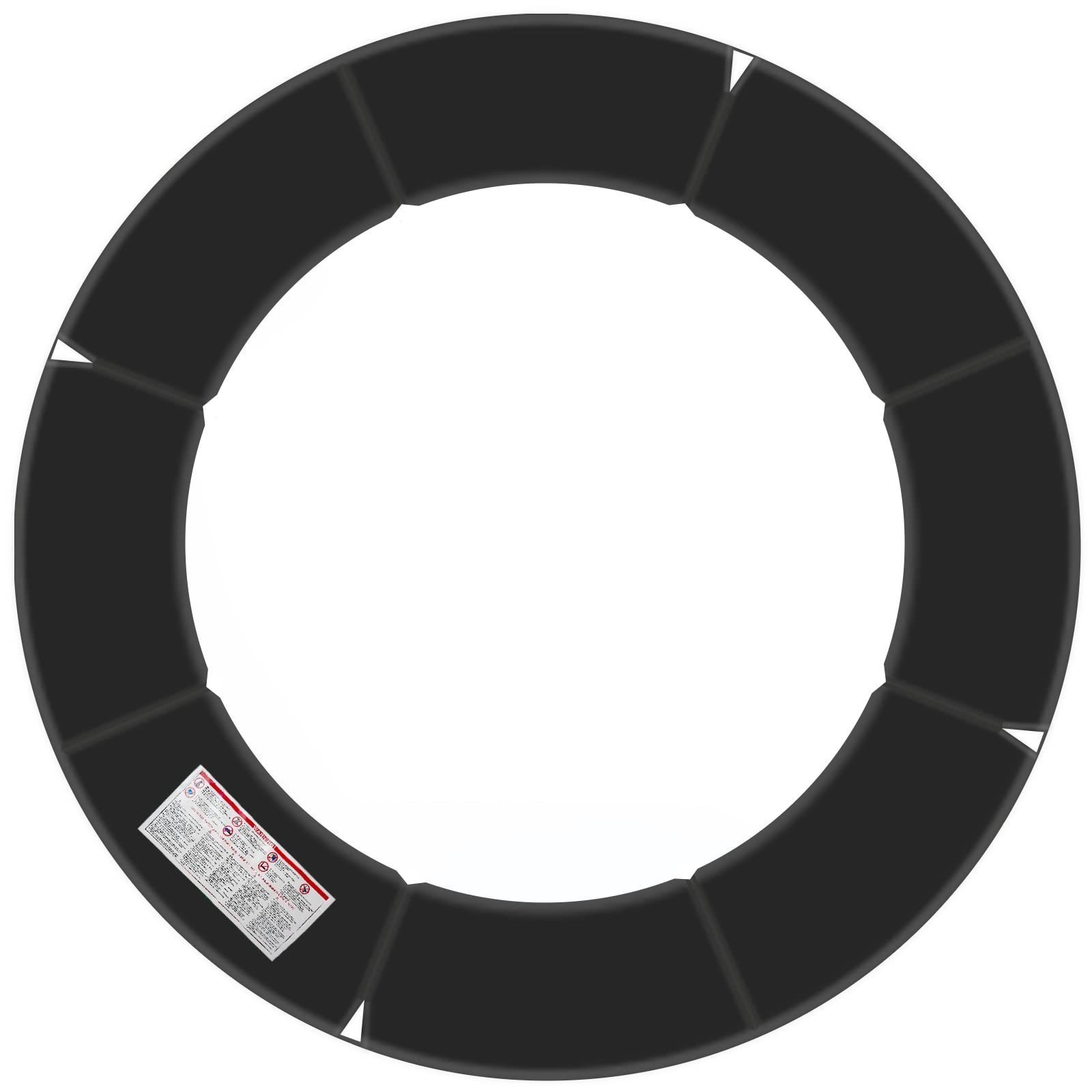 Baunsal Trampolin Randabdeckung Ø 305 cm, 20 mm stark, schwarz, mit 4 Aussparungen für Netzstangen