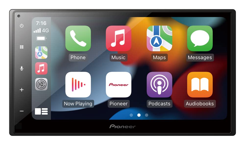 Pioneer SPH-DA360DAB-F, schwarzes 2-DIN Autoradio für DAB+ Radio, CarPlay & Android Auto im Auto.