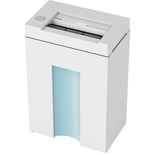 IDEAL 2265 Aktenvernichter. Schwarzes Standgerät für Büroanwendungen. Vernichtet Dokumente per Streifenschnitt P-2 bis 11 Blatt.