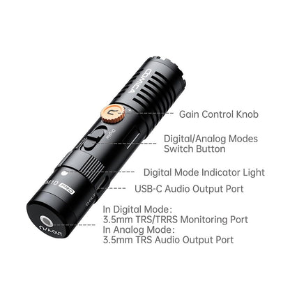 COMICA VM10 PRO Richtmikrofon – Dual-Mode USB-C Mikrofon