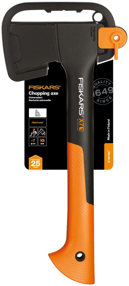 Fiskars Universalaxt X7-XS mit Klingen- und Transportschutz, 35,5 cm
