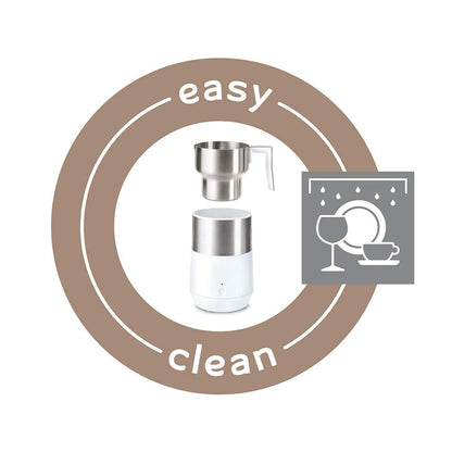 Tchibo Induktions-Milchaufschäumer für warmen & kalten Milchschaum – Cremeweiss