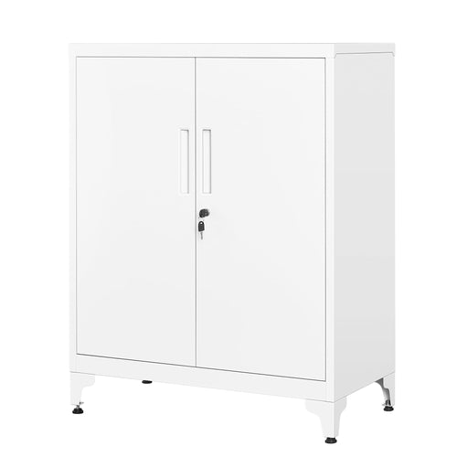 SONGMICS OMC013W01 abschliessbarer Aktenschrank - mattweiss