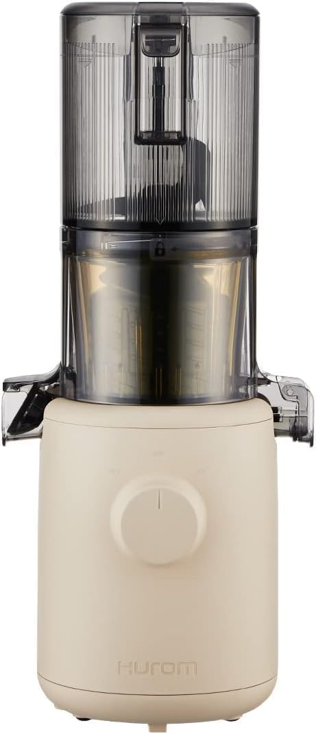 Hurom H310 Elektrischer Slow Juicer Entsafter – Beige. Beige, vertikaler Slow Juicer. Entsaftet Obst und Gemüse schonend.