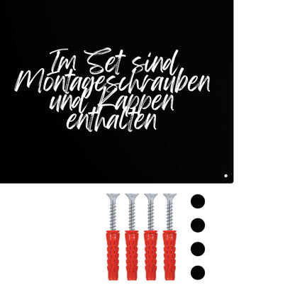 Unsere Reichen Magnettafel Metall Magnetboard - Schwarz 80x50cm