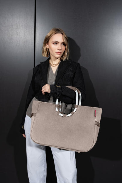 reisenthel loopshopper L Shopper herringbone mokka, 25 Liter