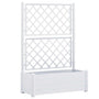 vidaXL Pflanzkübel mit Spalier – 100x43x142cm PP Weiss