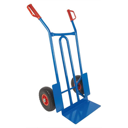 Trestles S01 Profi Sackkarre 250kg – Vollgummireifen Blau. Sackkarre mit blauen Vollgummireifen für Materialtransport bis 250kg.