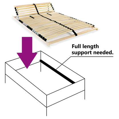 vidaXL Lattenrost 100x200 cm - 7 Zonen Bettrost