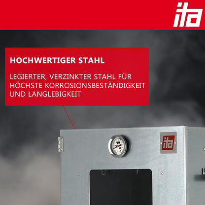 ITA Räucherofen 7000 – Räucherschrank Smoker 3 Etagen Sichtfenster