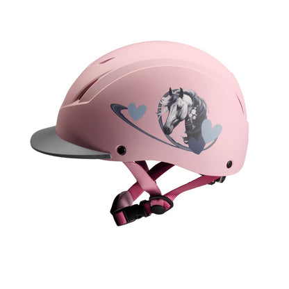 PFIFF 103119 Reithelm ProtectionX für Kinder, pink, Grösse 52–56 cm