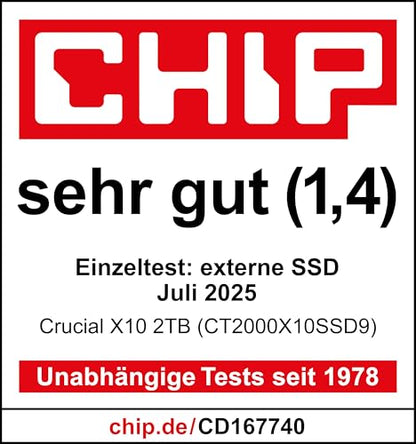 Crucial X10 Externe SSD Festplatte 8TB USB-C - Blau matt