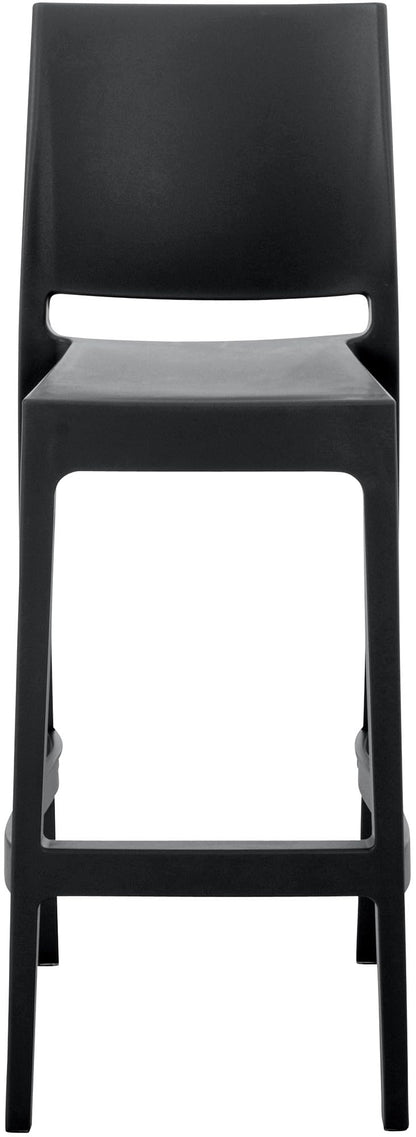 CLP Barhocker Maya 2er Set – Schwarz, Wetterfester Kunststoff