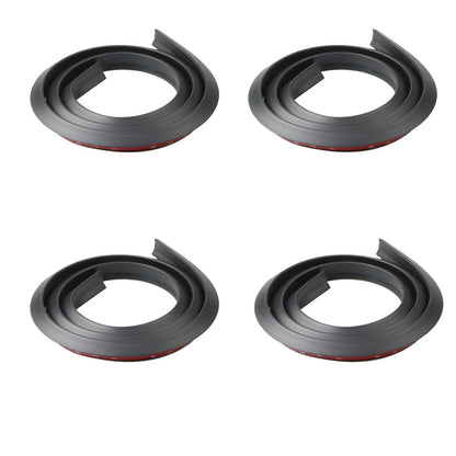 DuDuZui Radlaufverbreiterung Universal, 4x 1,5 m Gummileiste schwarz