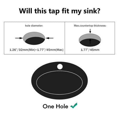 Decaura Waschtischarmatur Bad Einhebelmischer – ausziehbare Brause