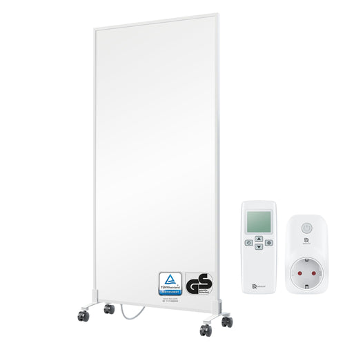 BR Bringer Infrarotheizung Standgerät 1200 Watt - Weiss. Weißes Standgerät erzeugt Infrarotwärme zur Raumbeheizung.