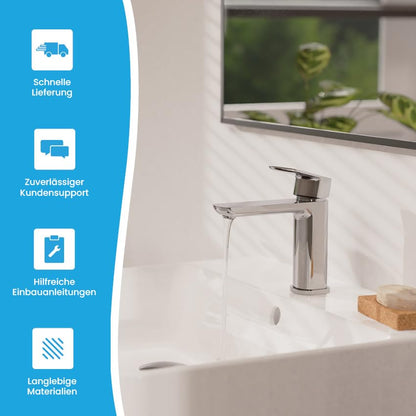 Bächlein Mizarela Bad Einhebelmischer - Chrom, flacher Auslauf