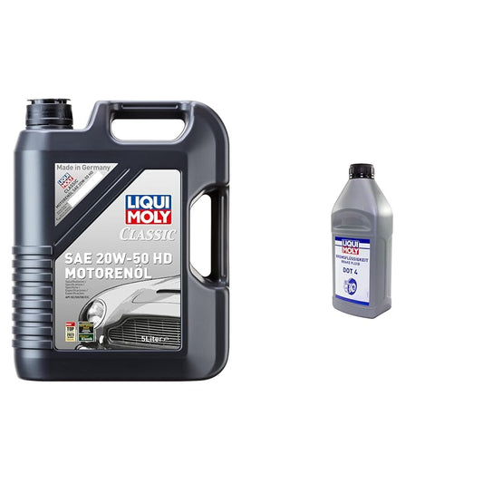 LIQUI MOLY Classic Motorenöl und Synthetische Bremsflüssigkeit DOT 4
