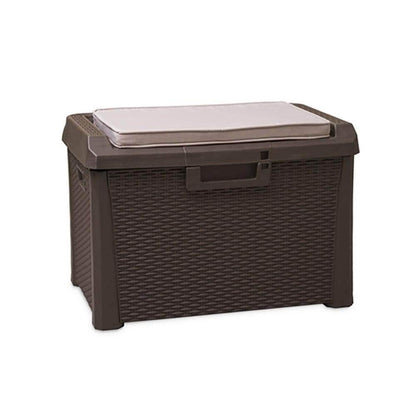 TOOMAX Kissen Compact Box Santorini Plus – braun 73x50.5x49.5 cm. Braune Kissenbox zur Outdoor-Aufbewahrung.