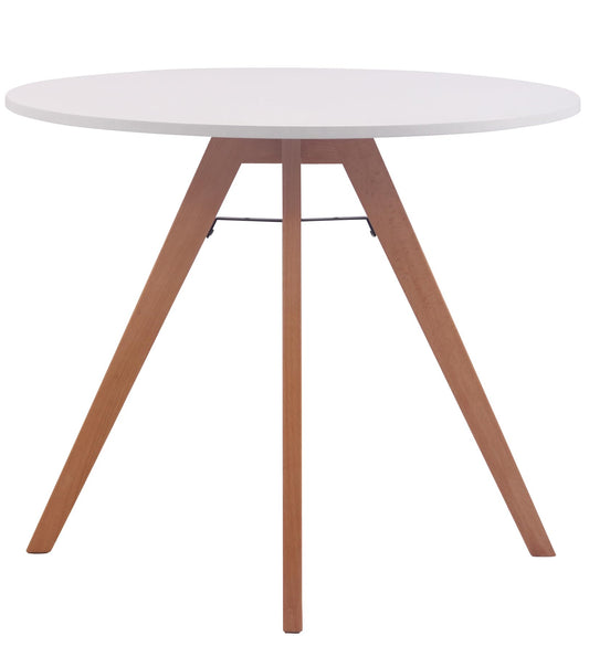 CLP Viktor I Küchentisch – Esstisch MDF/Buche 90 cm: Tisch mit 90 cm MDF-Platte in Buche-Optik zum gemeinsamen Essen.