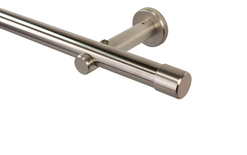 iso-design Gardinenstange, Edelstahl 20 mm, 240 cm, mit Halterungen