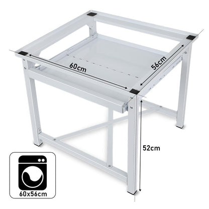 Universal Stahl-Untergestell Waschmaschine mit Auszug - Weiss
