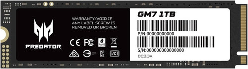 Acer Predator GM7 1TB M.2 NVMe SSD PCIe 4.0 für PC, Laptop und PS5, interne SSD im M.2-2280-Format
