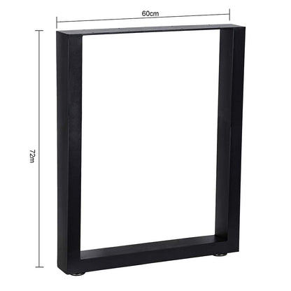 Melko Tischkufen 60x72cm – 80x40mm Tiefschwarz