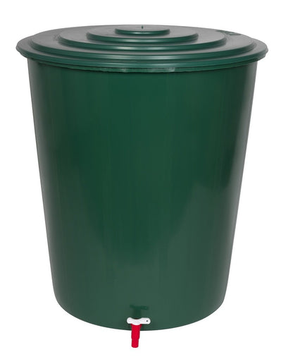 Kreher Regentonne 310 Liter mit Stand, Wasserhahn und Deckel, Grün