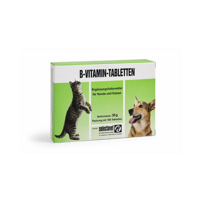 Selectavet B-Vitamin-Tabletten für Hunde und Katzen, 100 Stück