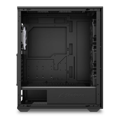 Sharkoon VK4 Rainbow Schwarz ATX PC-Gehäuse mit 4x 120-mm-Lüftern