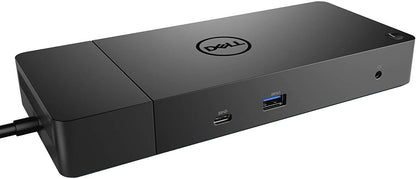 Dell WD19 USB-C Dockingstation mit 130W Netzteil. Schwarze, rechteckige Einheit zur Laptop-Konnektivitätserweiterung für Peripherie & Monitore mit PD.