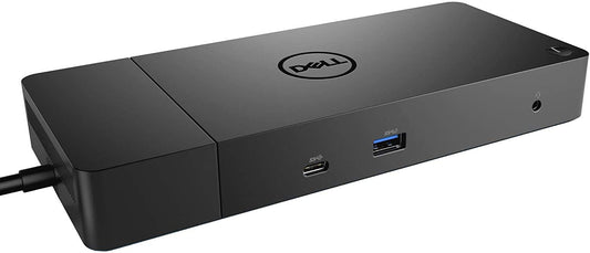 Dell WD19 USB-C Dockingstation mit 130W Netzteil. Schwarze, rechteckige Einheit zur Laptop-Konnektivitätserweiterung für Peripherie & Monitore mit PD.