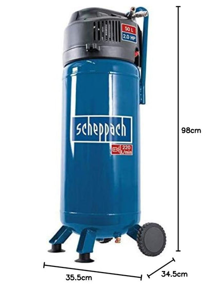 Scheppach HC51V Kompressor 50L ölfrei vertikal mit Druckluft-Set