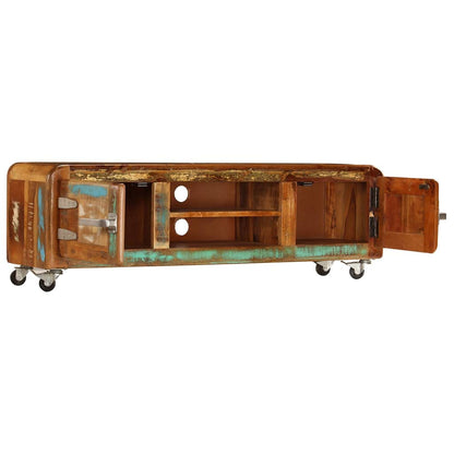 vidaXL TV Schrank Lowboard – Recyceltes Massivholz 36cm