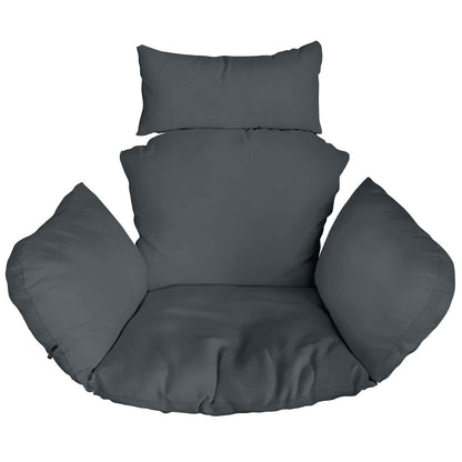 Ferocity Hängesessel Kissen XXL, Auflage mit Nackenkissen, Graphit, 4-teiliges Set