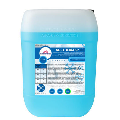 Alpha Thermotec Solarflüssigkeit 25 l, Wärmeträgermedium bis -32 °C, blau