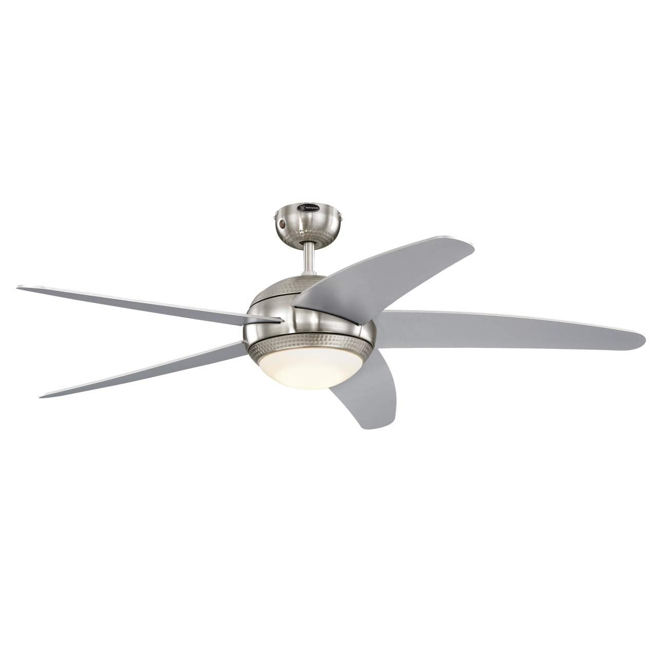 Bendan 72069 LED Deckenventilator, 132 cm Durchmesser, seidenmatt-chrom. Sorgt für Luftzirkulation und integrierte LED-Beleuchtung in Wohnräumen.