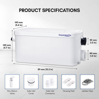 Aquamatix Duschpumpe 250W Hebeanlage Abwasserpumpe kompakt