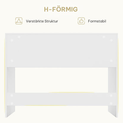 eSituro Schreibtisch mit Schubladen Bürotisch – Weiss 100x50 cm