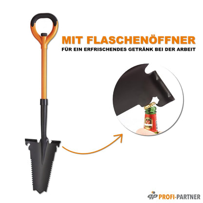 Profi-Partner Spaten mit Wurzelsäge, Karbonstahl & Fiberglas, 114 cm