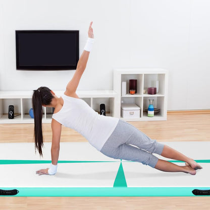 CCLIFE Airtrack Turnmatte 3m x 10cm Grün mit Pumpe